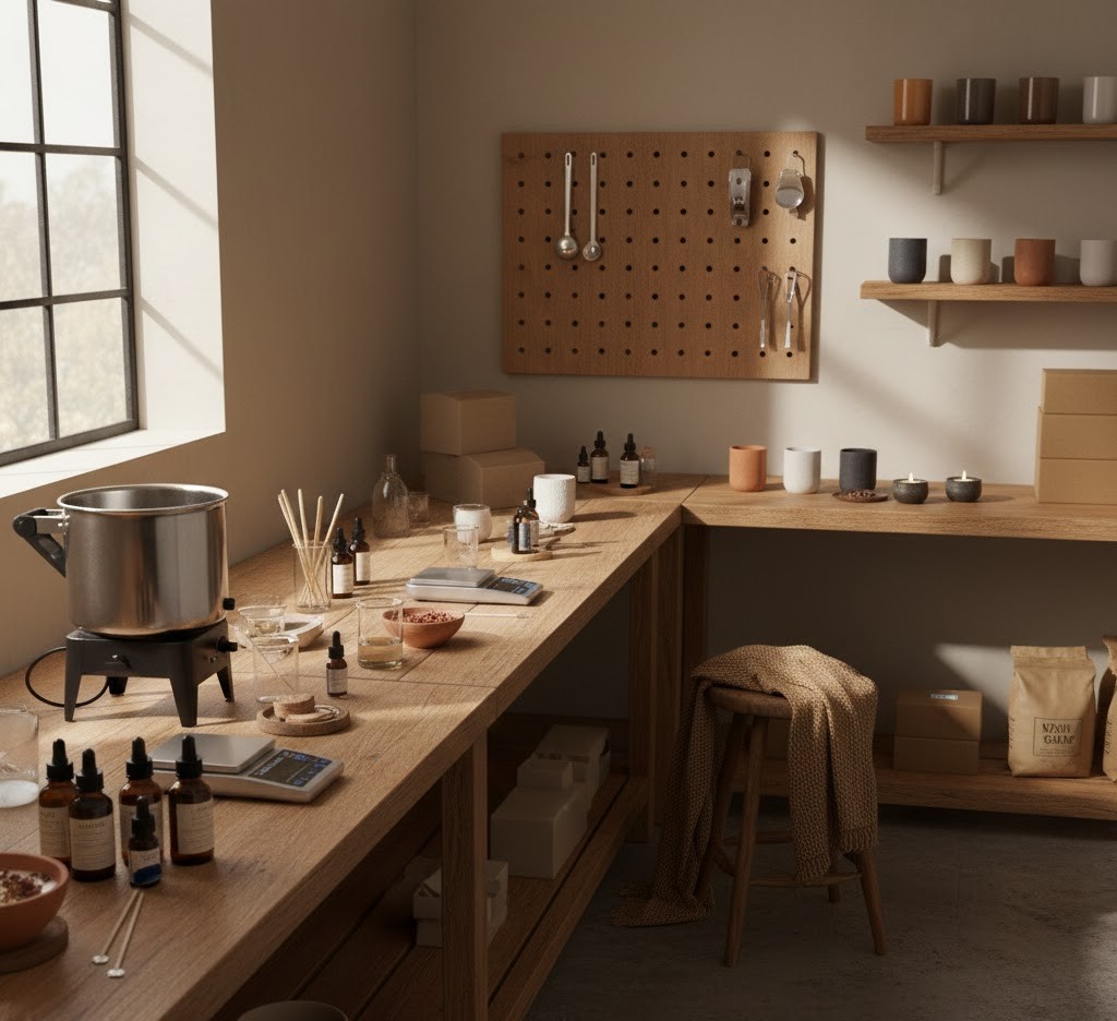 Our candle making studio