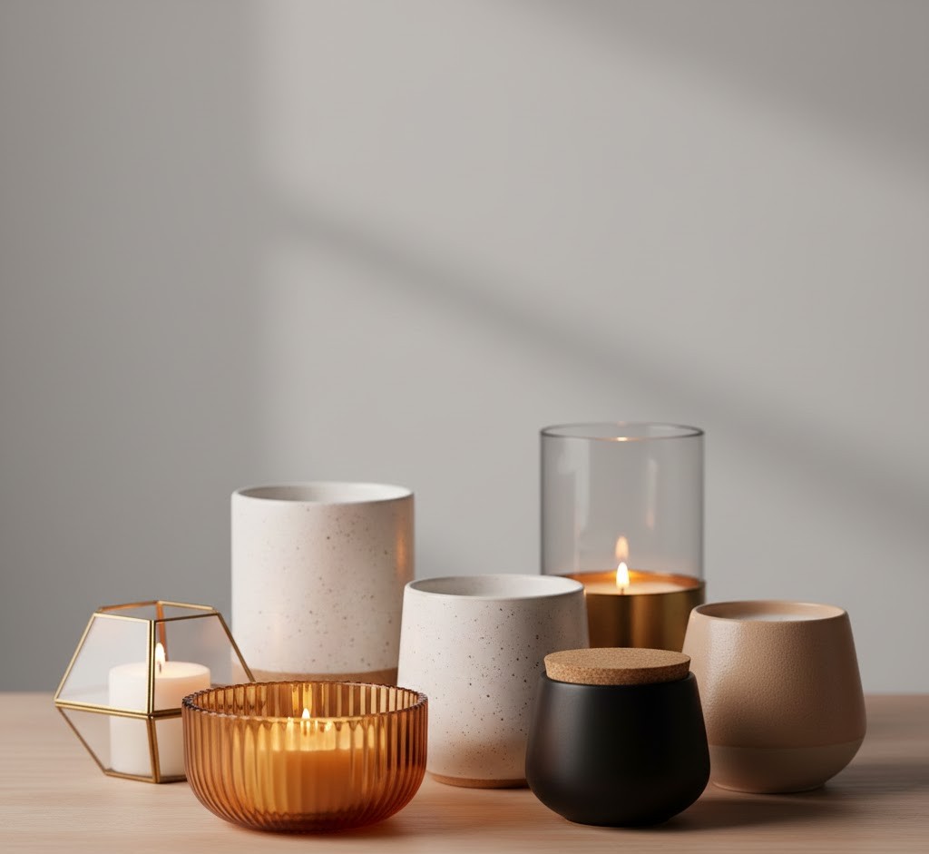 Candle vessels and containers